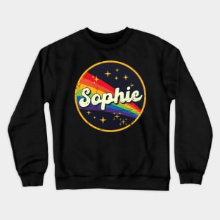 Sophie // Rainbow In Space Vintage Grunge-Style Crewneck Sweatshirt